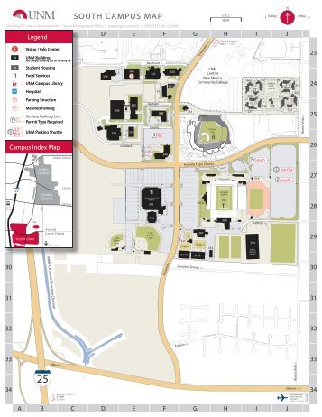 South campus map - University of New Mexico