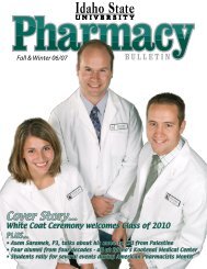 Cover Story... - College of Pharmacy - Idaho State University