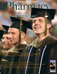 Cover Story... - College of Pharmacy - Idaho State University