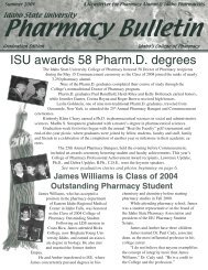 Pharmacy Bulletin - College of Pharmacy - Idaho State University