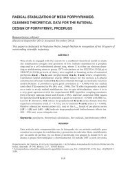 radical stabilization of meso porphyrinoids. gleaning theoretical data ...