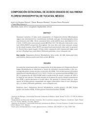 composición estacional de ácidos grasos de halymenia floresii