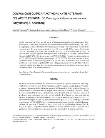 COMPOSICIÓN QUÍMICA Y ACTIVIDAD ANTIBACTERIANA DEL ...