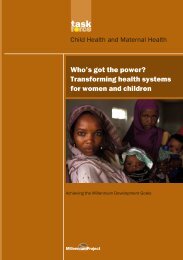 Task Force on Child Health and Maternal Health - UN Millennium ...
