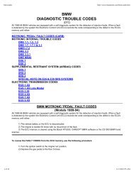 BMW DIAGNOSTIC TROUBLE CODES - E38.org