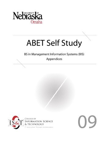 BIS Self-Study Appendices - University of Nebraska Omaha