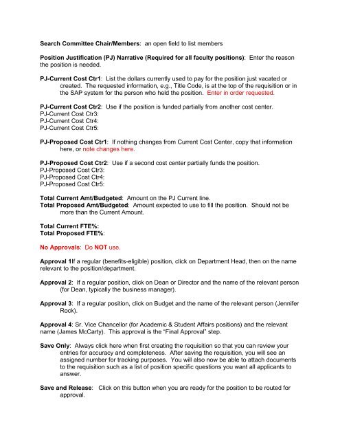 Creating a Requisition in NeoGov for UNO Faculty Positions Go to ...