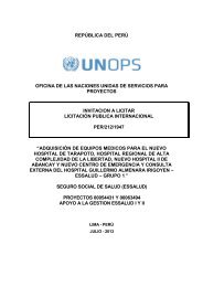 REPÃšBLICA DEL PERÃš Oficina de las Naciones Unidas  - UNOPS