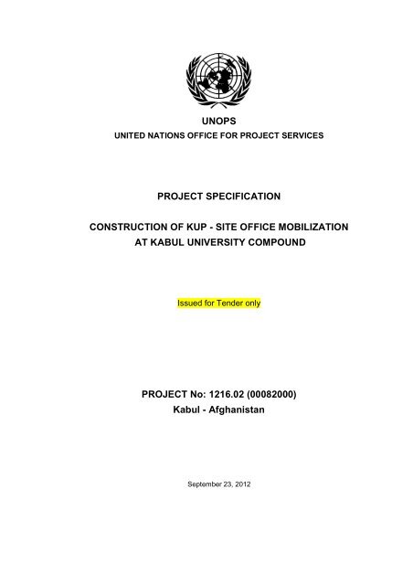 11. Specification.pdf - UNOPS