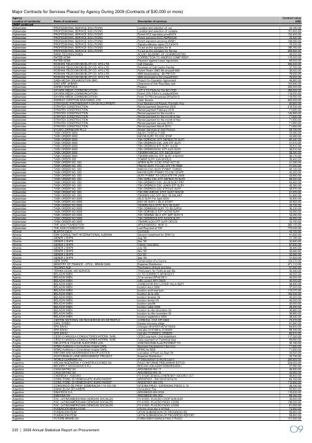 2009 Annual Statistical Report on United Nations Procurement