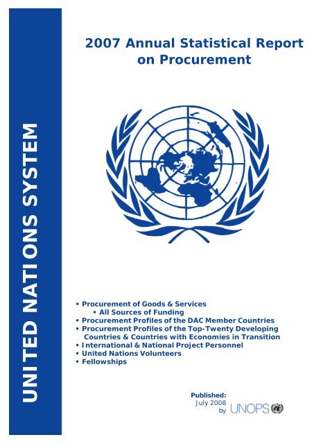 Annual Statistical Report 2007 United Nations Global Marketplace