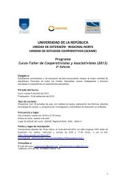 Programa 2do Curso Taller de Cooperativismo y ... - Regional Norte