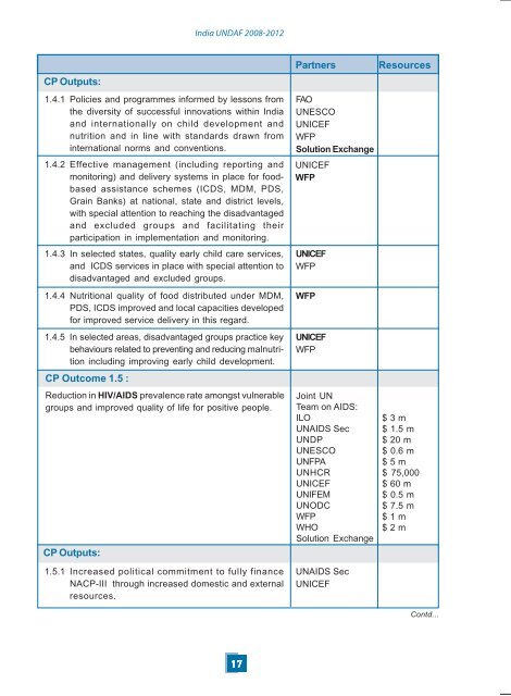 India UNDAF 2008-2012 - UNOPS