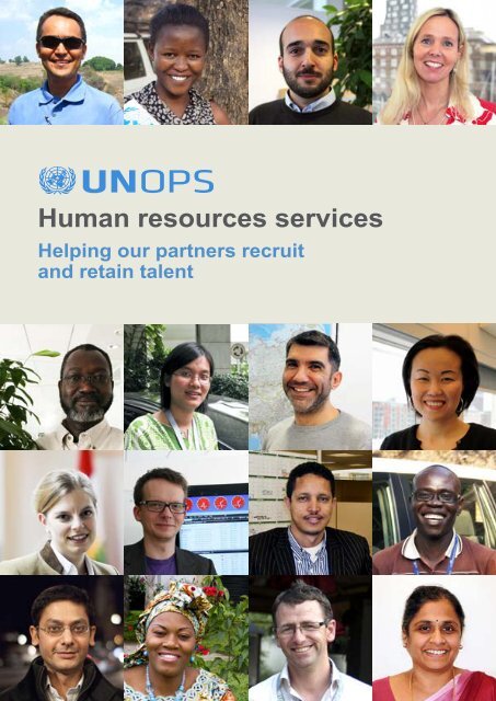 Read UNOPS human resources services catalogue: Helping our ...