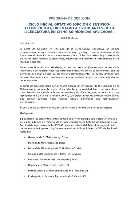 Programa GeologÃ­a corregido 27-7-12.pdf - Regional Norte