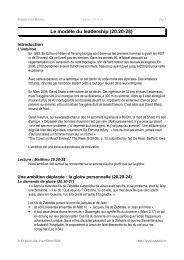 Le modèle du leadership (20.20-28) - Un poisson dans le net