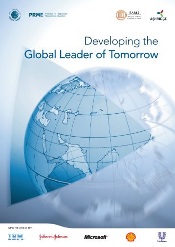 Developing The Global Leader Of Tomorrow Report - PRME