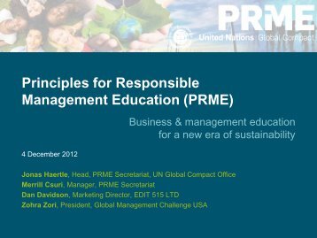 PRME Global Management Challenge USA Webinar 4Dec12