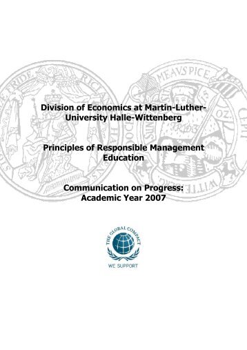Division of Economics at Martin-Luther- University Halle ... - PRME