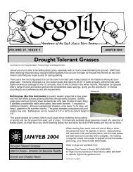 Drought Tolerant Grasses - Utah Native Plant Society