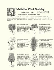 1980 - Utah Native Plant Society