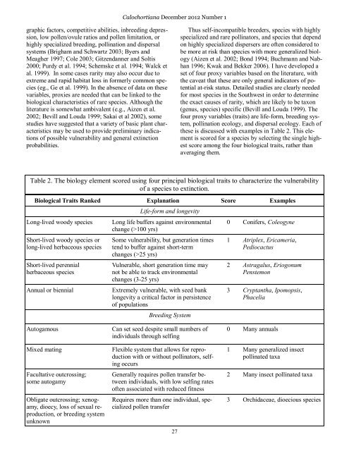 December 2012 Number 1 - Utah Native Plant Society