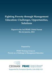 Fighting Poverty through Management Education: Challenges - PRME
