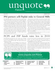 FCPI and FIP funds raise less in 2010 - Unquote
