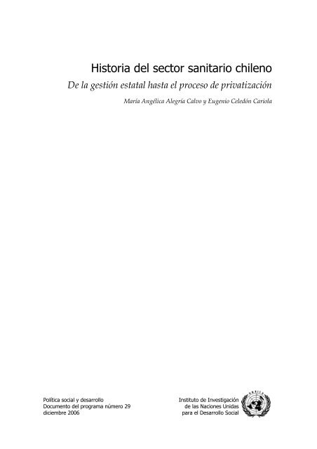 Historia del sector sanitario chileno - United Nations Research ...