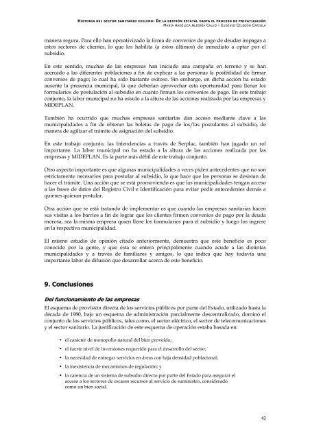 Historia del sector sanitario chileno - United Nations Research ...