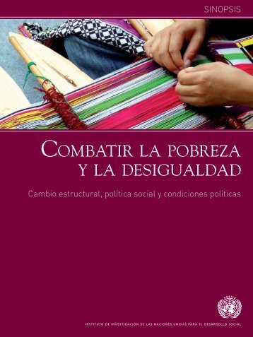 combatir la pobreza y la desigualdad - United Nations Research ...