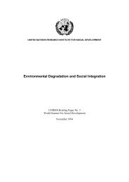 Environmental Degradation and Social Integration - United Nations ...