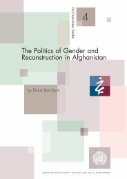 The Politics of Gender and Reconstruction in Afghanistan