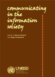communicating in the information society - United Nations Research ...