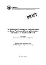 the public budget - United Nations Research Institute for Social ...