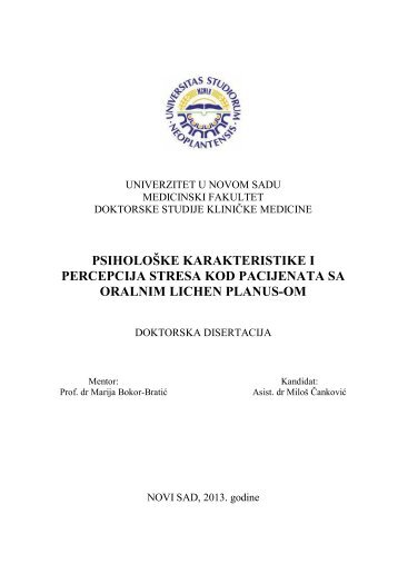 Disertacija - Univerzitet u Novom Sadu
