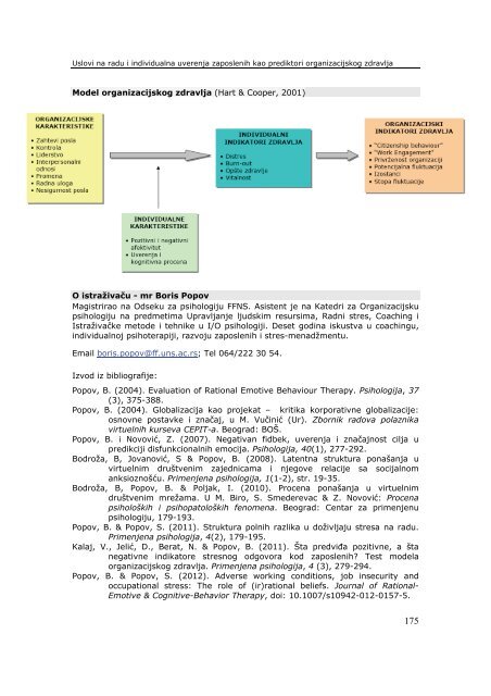 Univerzitet u Novom Sadu Filozofski fakultet Odsek za psihologiju ...