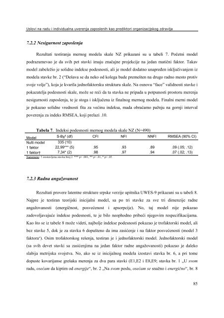 Univerzitet u Novom Sadu Filozofski fakultet Odsek za psihologiju ...