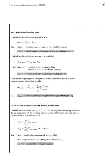 Non-road fuel consumption and pollutant emissions ... - BAFU - CH