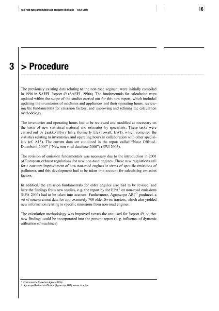 Non-road fuel consumption and pollutant emissions ... - BAFU - CH