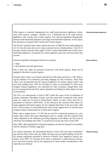 Non-road fuel consumption and pollutant emissions ... - BAFU - CH