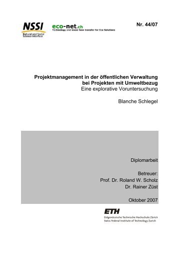 Nr. 44/07 Projektmanagement in der Ã¶ffentlichen Verwaltung bei ...