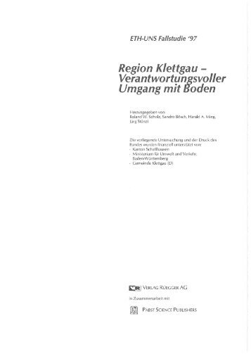 fTH-UNS rdlj - ETH Zurich - Natural and Social Science Interface ...