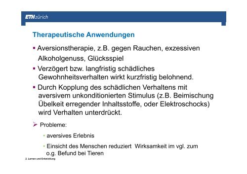 Lernen und Entwicklung - vom Behaviorismus zur kognitiven ...