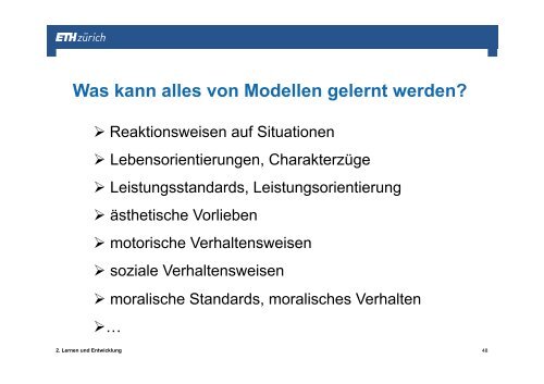 Lernen und Entwicklung - vom Behaviorismus zur kognitiven ...