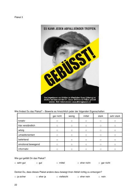 Studie zum Einfluss der Charakteristika von Anti-Littering Slogans ...