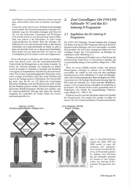 Region Itige - ETH Zurich - Natural and Social Science Interface ...