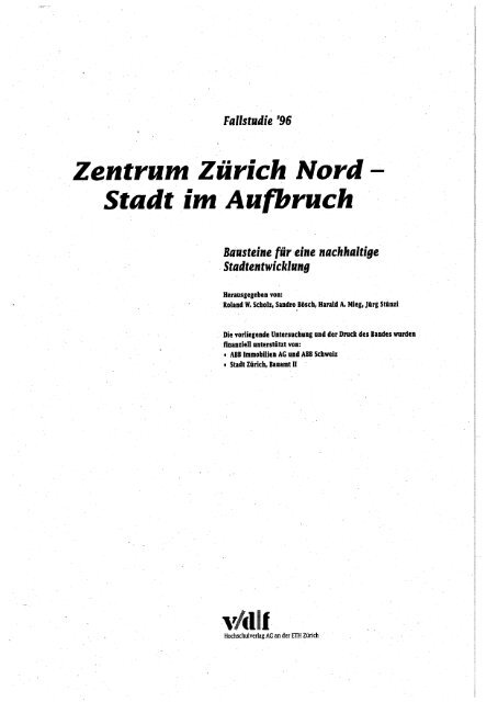 Zentrum ZÃ¼rich Nord Stadt im Aufbruch - ETH Zurich - Natural and ...