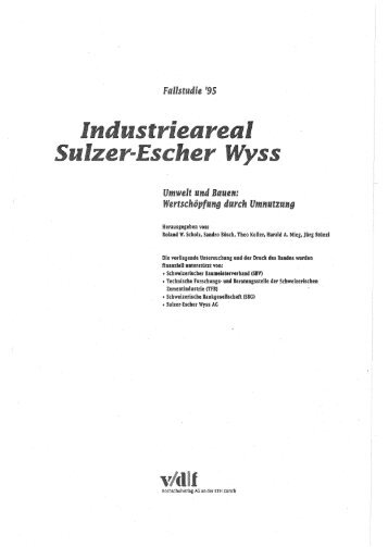 Fallstudie '95 Umwelt und Bauen: WertschÃ¶pfung durch Umnutzung