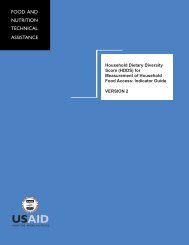 Household Dietary Diversity Score - FANTA